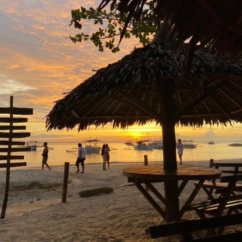 philippine sunset at the beach